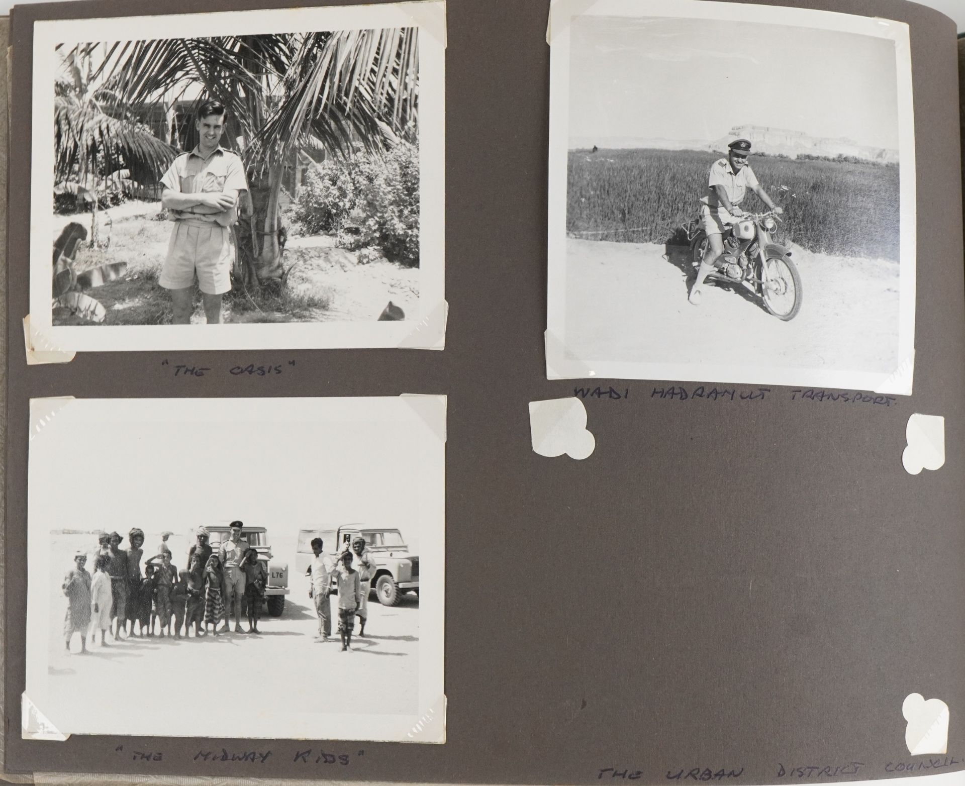 Military interest photographs arranged in an album relating to Royal Air Force Salalah, Dhofar, - Image 21 of 28