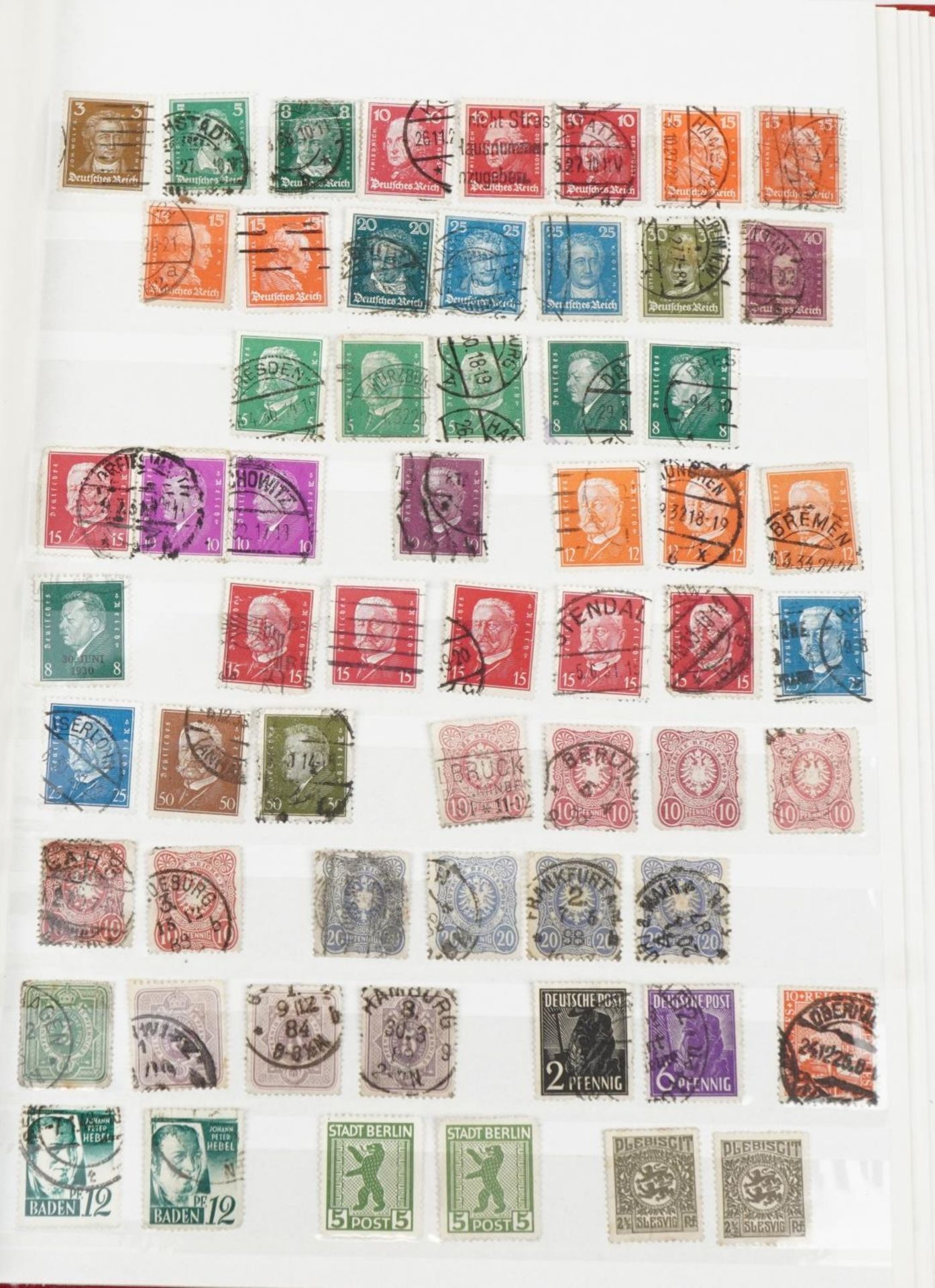 Collection of German stamps arranged in three albums : For further information on this lot please