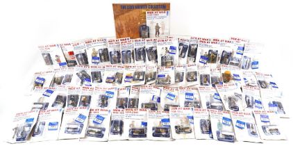 Collection of Del Prado hand painted diecast soldiers from The Men at War series, housed in sealed