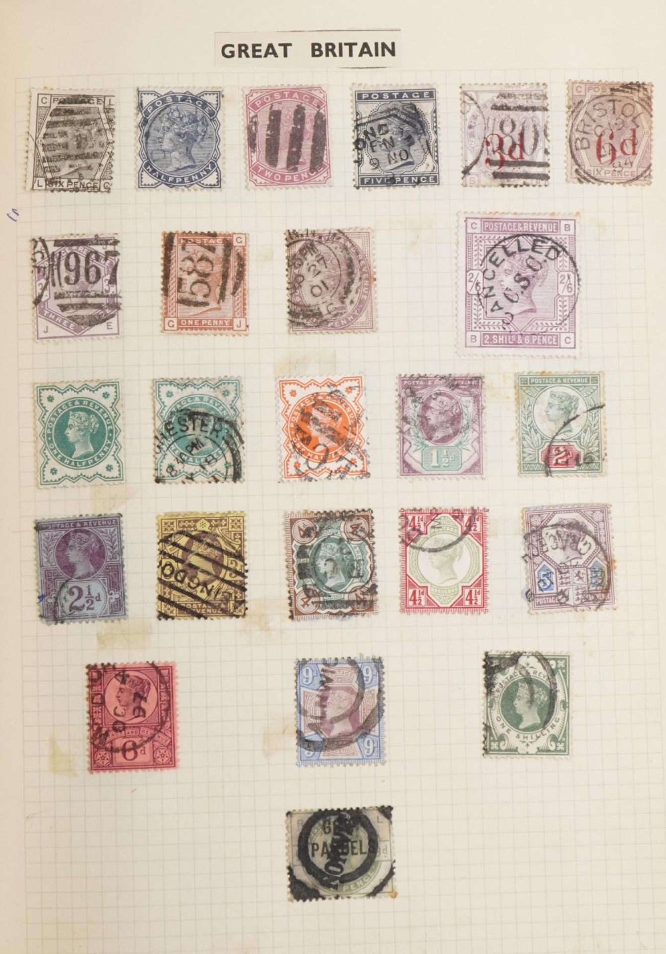 19th century and later British and world stamps arranged in four albums including Penny Black, Two - Bild 2 aus 22