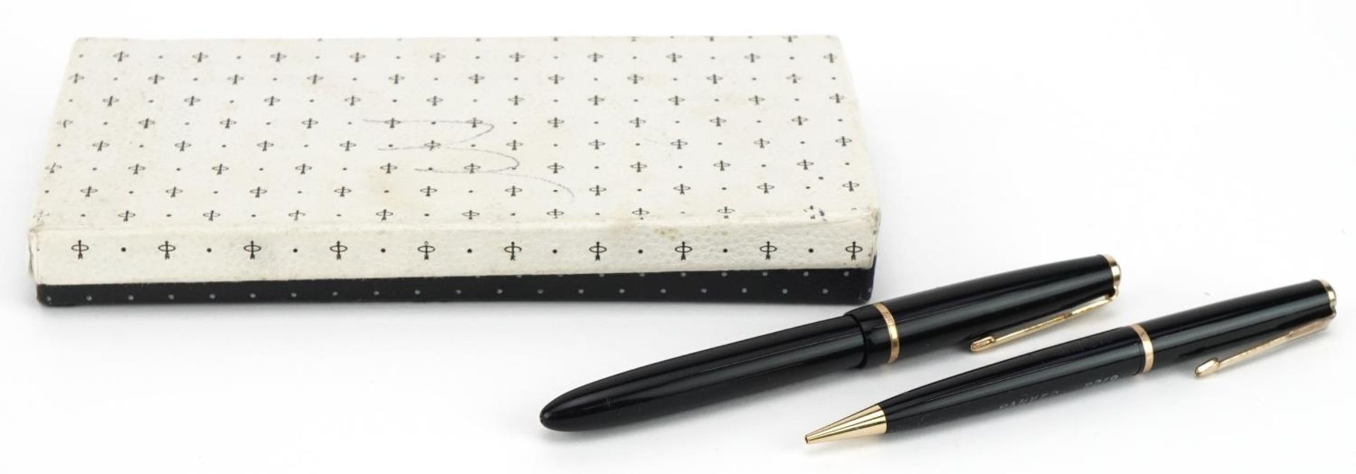 Parker Slimfold fountain pen with 14k gold nib and propelling pencil housed in a fitted box : For