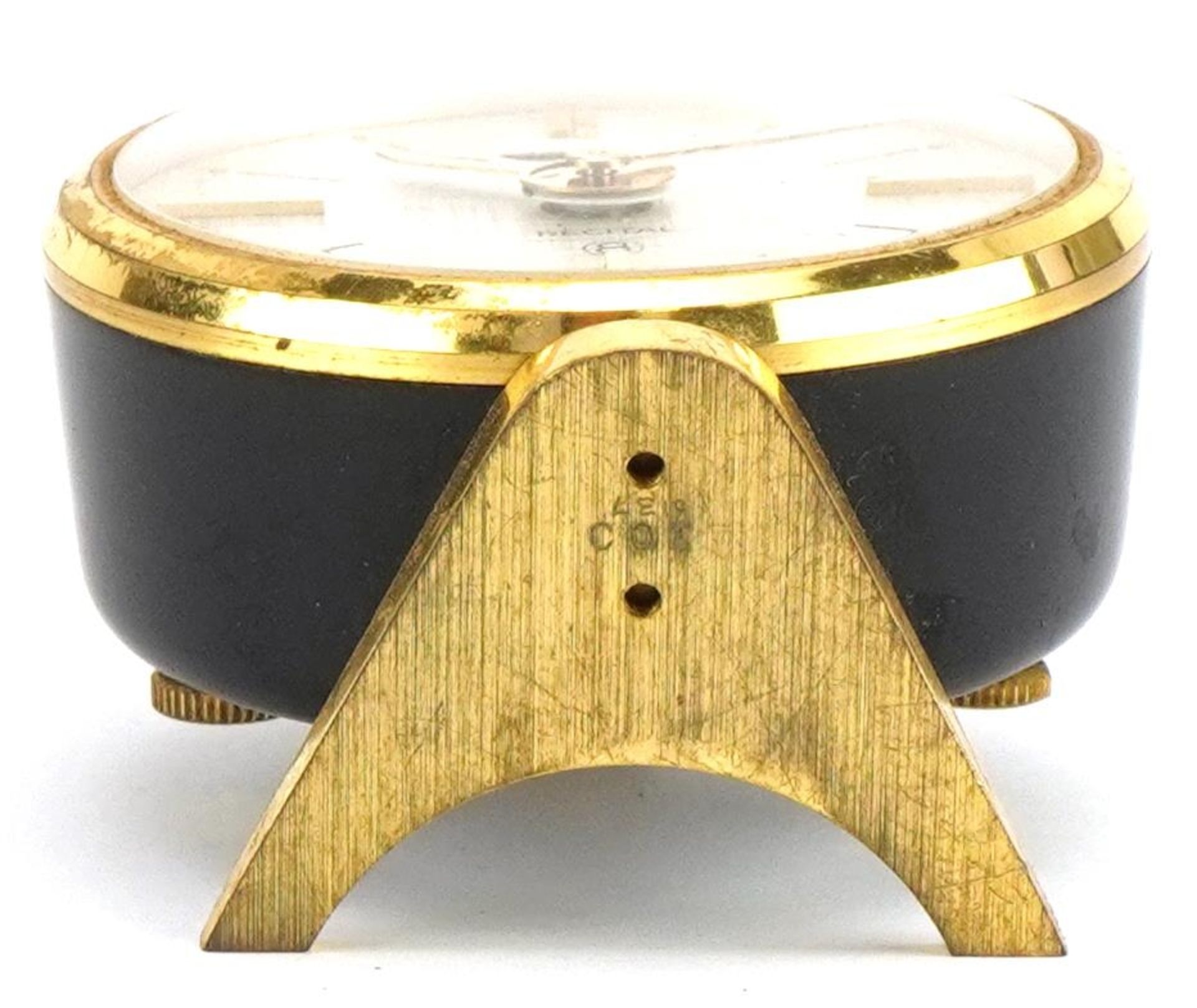 Jaeger LeCoultre Swiss eight day Recital travel alarm clock with case, 6cm high : For further - Bild 3 aus 3