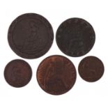 George III and later British coinage including 1799 half penny and 1886 farthing : For further