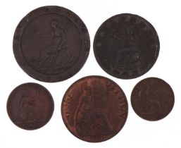 George III and later British coinage including 1799 half penny and 1886 farthing : For further