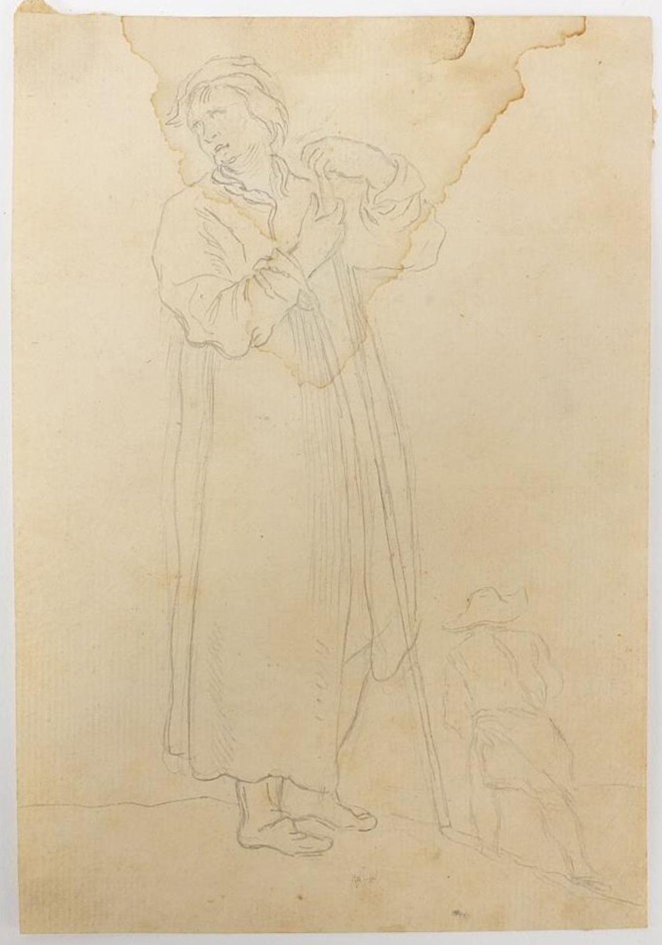 School of George Hayter - Classical figures, children and gentlemen wearing uniform, five pencil - Image 13 of 17