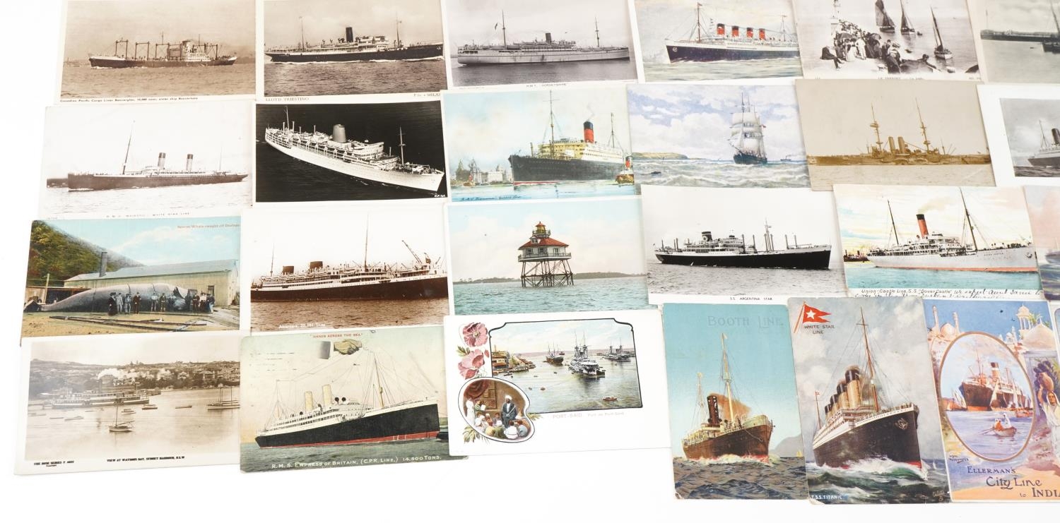 Collection of shipping interest postcards, some real photographic, including TSS Titanic, White - Image 4 of 5