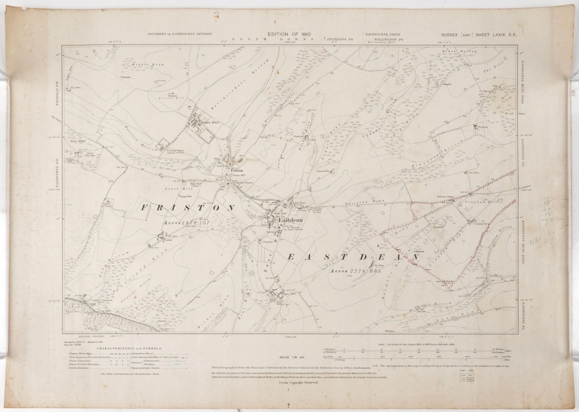 Collection of eleven maps and plans of Eastbourne and surrounding areas for 1930s and later, the - Image 22 of 34