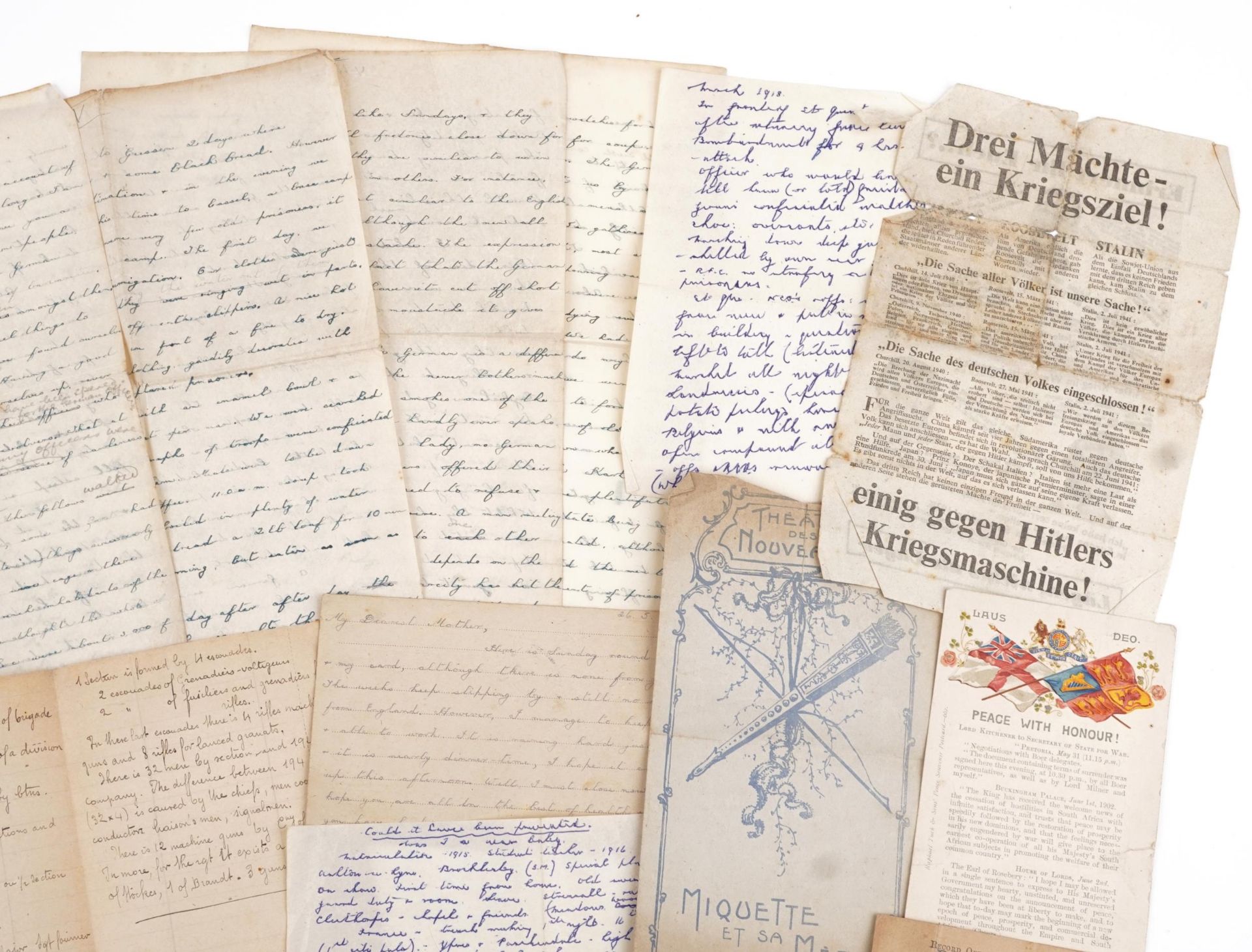 British military World War I pair with related militaria including diary, the pair awarded to - Image 9 of 12