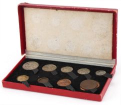George VI 1950 specimen coin set housed in a fitted box by The Royal Mint : For further