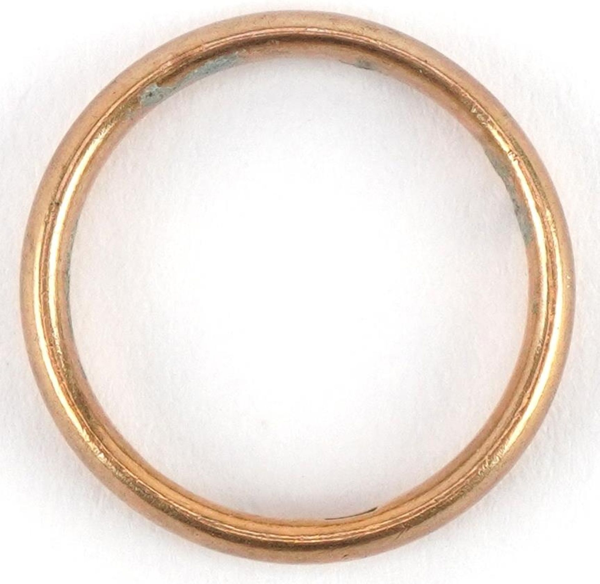 9ct gold wedding band, size M/N, 2.9g : For further information on this lot please visit www. - Bild 3 aus 4