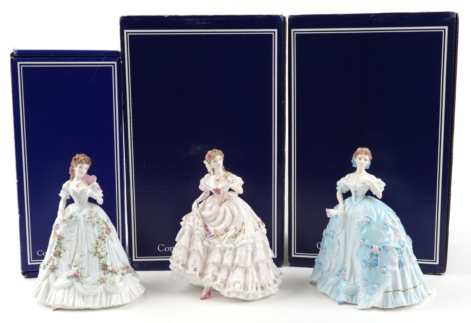 Three Royal Worcester figurines with boxes comprising Fairest Rose 260/12500, The First Quadrille - Image 2 of 5