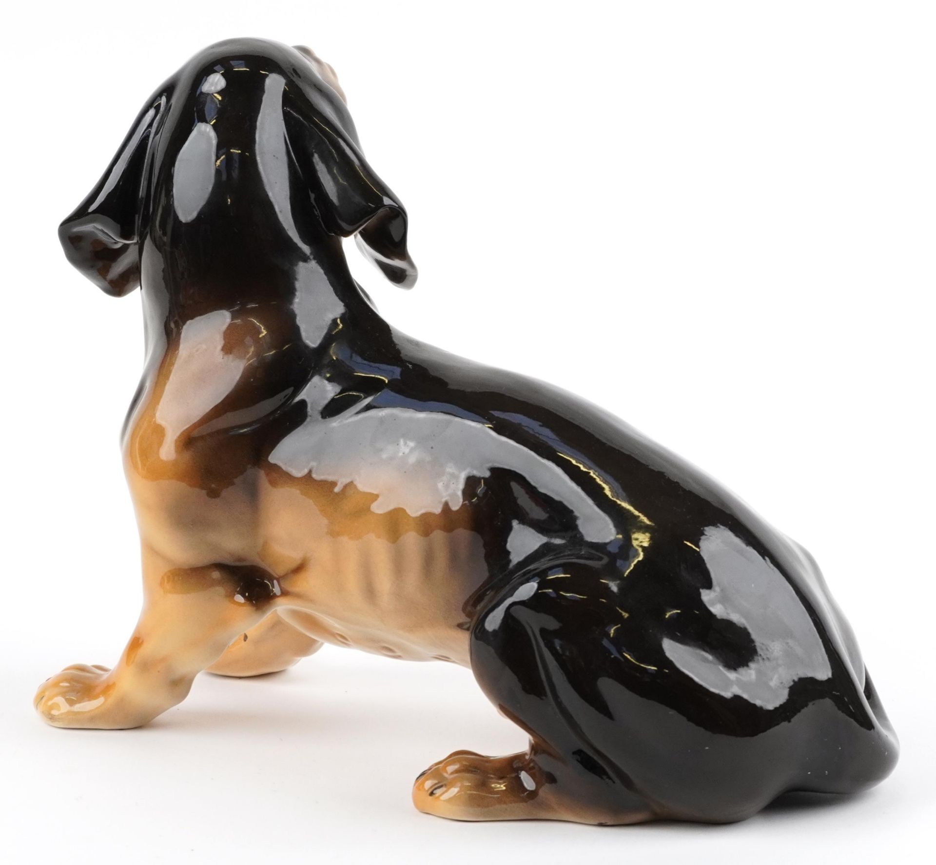 Ronzan, Mid century Italian porcelain dog, incised Ronzan Made in Italy to the base, 31cm in - Image 2 of 4