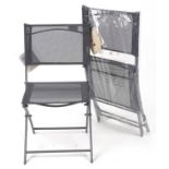 Two as new folding garden chairs, each 97cm high : For further information on this lot please