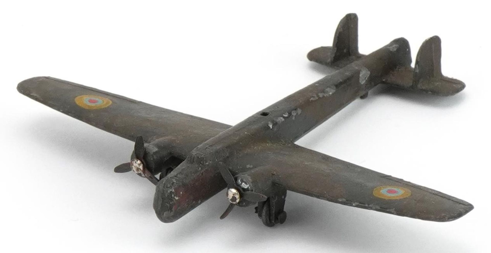 Vintage Dinky Toys diecast Armstrong Whitworth Whitley Bomber, (camouflaged) with box, no 62T : - Image 2 of 5