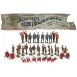 John Hill & Co and Britains hand painted lead soldiers including Seaforth Highlanders, with paper