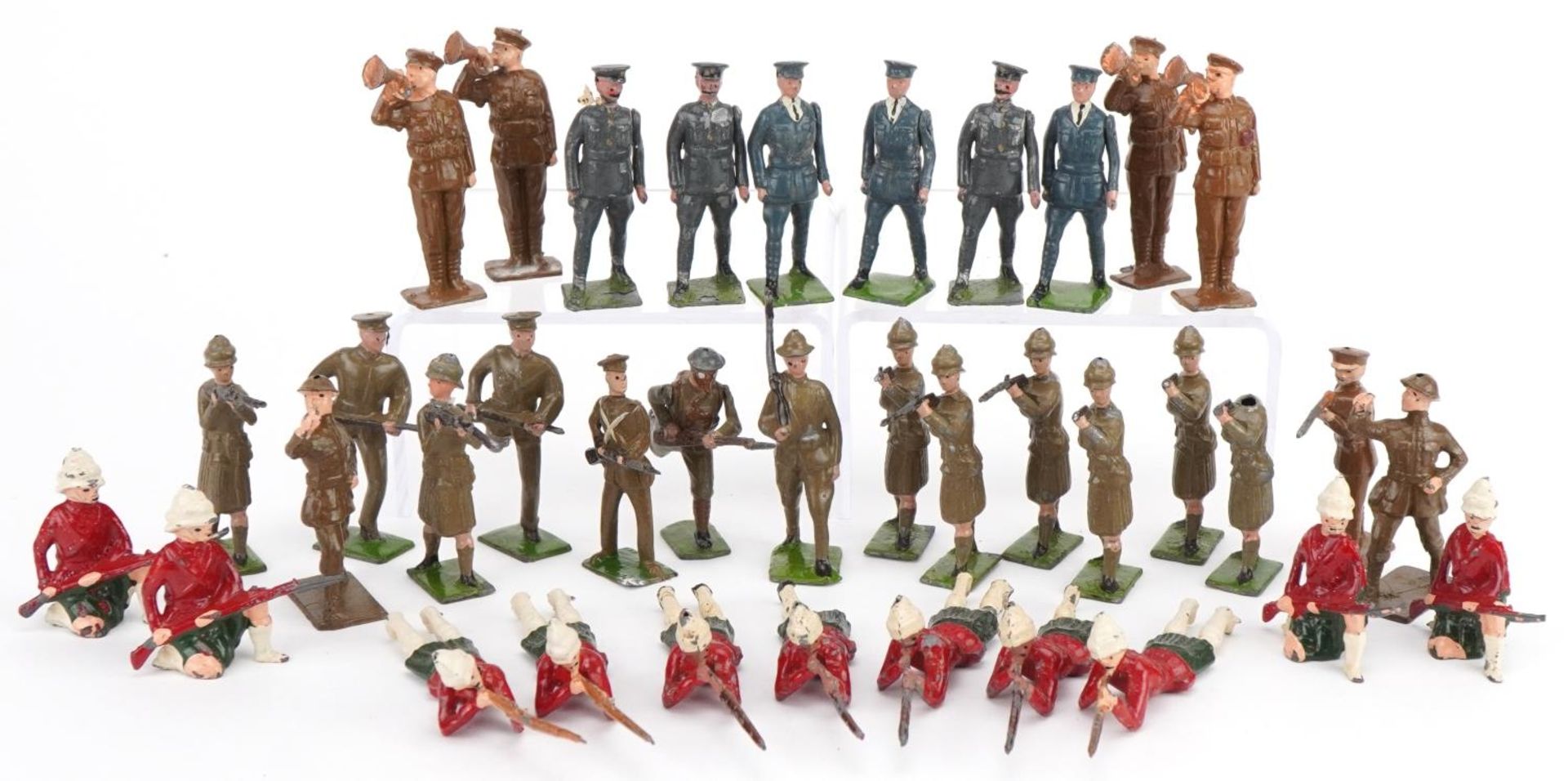 John Hill & Co and Britains hand painted lead soldiers including Seaforth Highlanders, with paper - Bild 2 aus 9