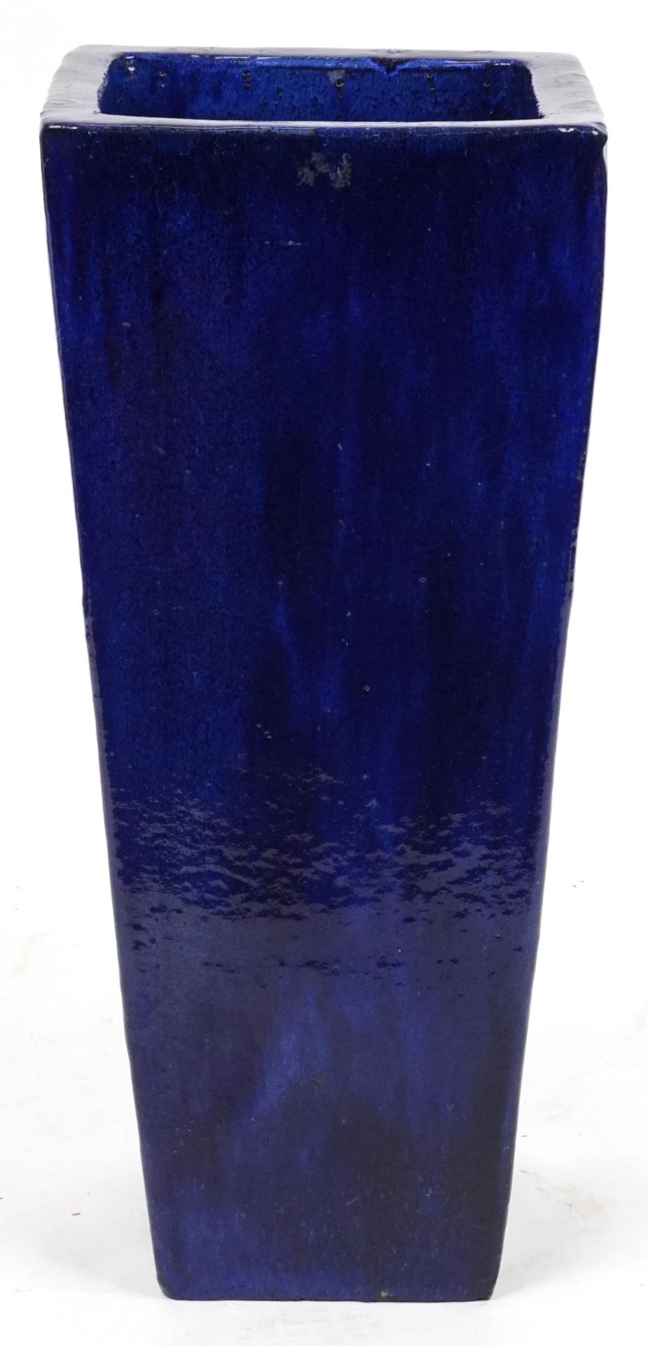 Large garden ceramic tapering planter having a purple glaze, 89.5cm high : For further information - Image 4 of 5