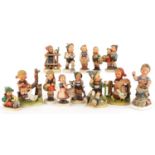 Collection of Goebel Hummel figures including Mountaineer, Signs of Spring and Little Helper, the