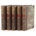 Five 19th century leather bound hardback Tales & Romances of the Author of Waverley by Sir Walter