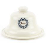 Harrod's ceramic cheese dome on stand, the stand 26.5cm in diameter : For further information on