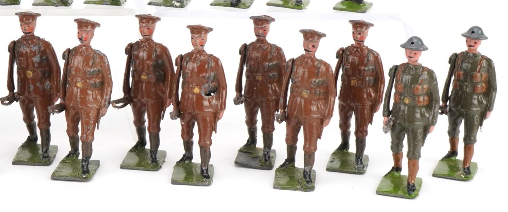 Britains hand painted lead Infantry soldiers including Territorial Army, with paper label : For - Image 6 of 8