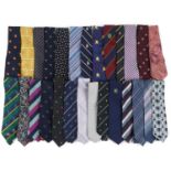 Large quantity of gentlemen's silk ties including military and cricket examples : For further