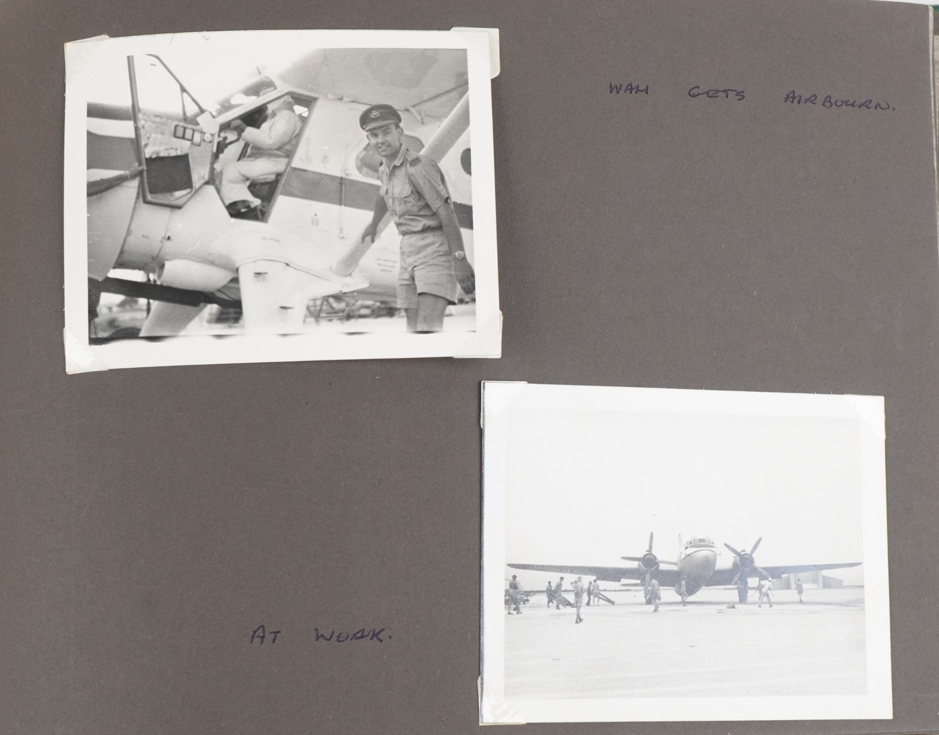 Military interest photographs arranged in an album relating to Royal Air Force Salalah, Dhofar, - Image 23 of 28