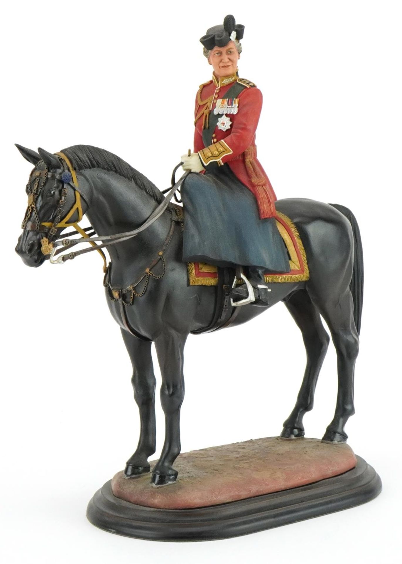 Ballantynes of Walkerburn, commemorative figure of Her Majesty Queen Elizabeth II Trooping the