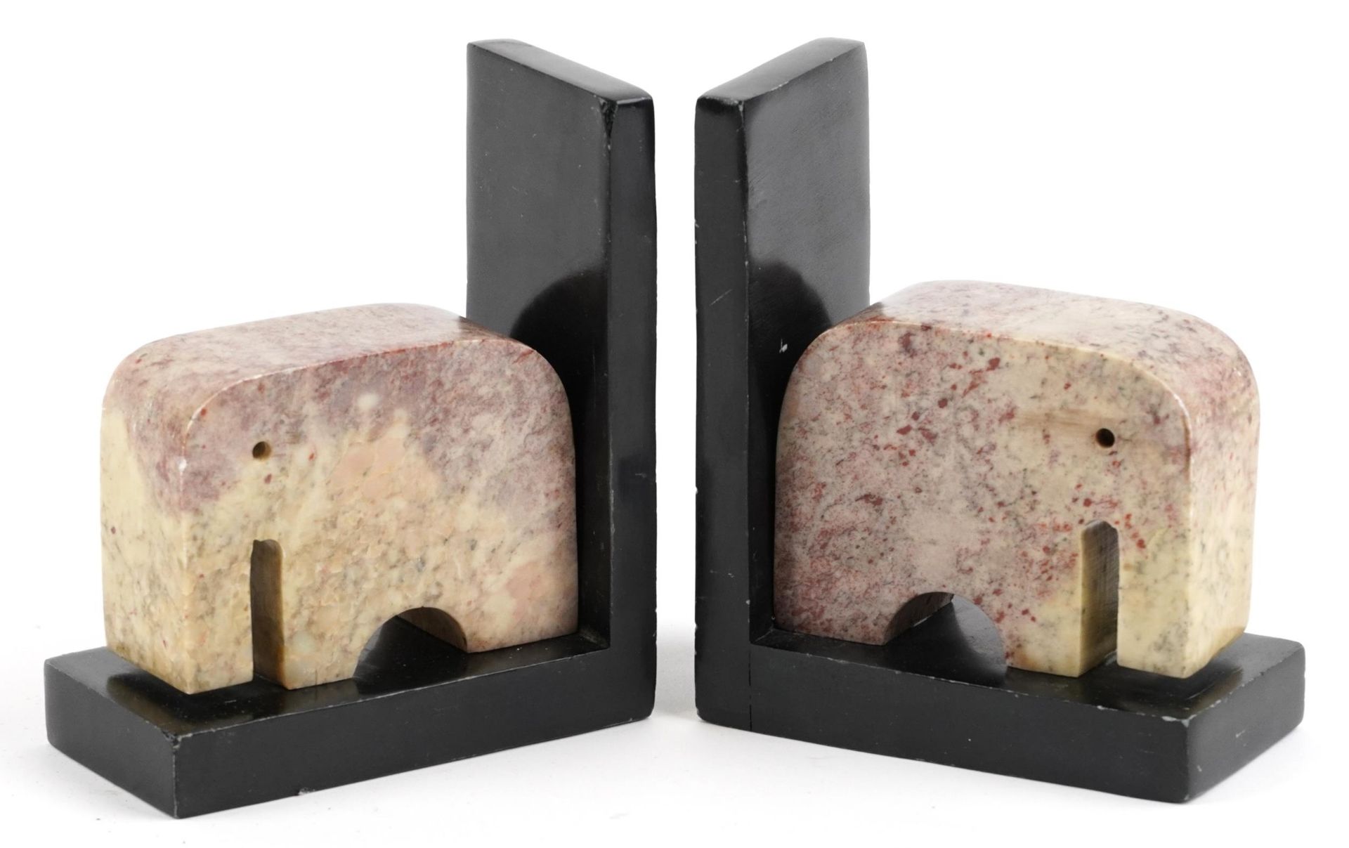 Manner of Fratelli Mannelli for Signa, pair of Mid century Italian carved stone bookends in the form