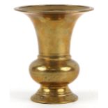 Chinese archaic style bronze beaker vase, 14.5cm high : For further information on this lot please