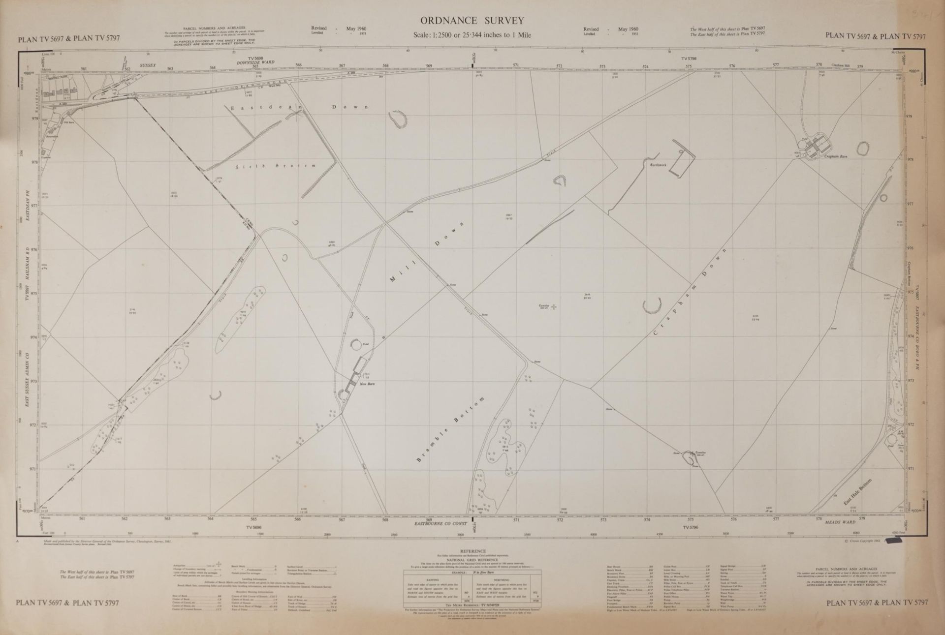 Collection of eleven maps and plans of Eastbourne and surrounding areas for 1930s and later, the - Image 6 of 34