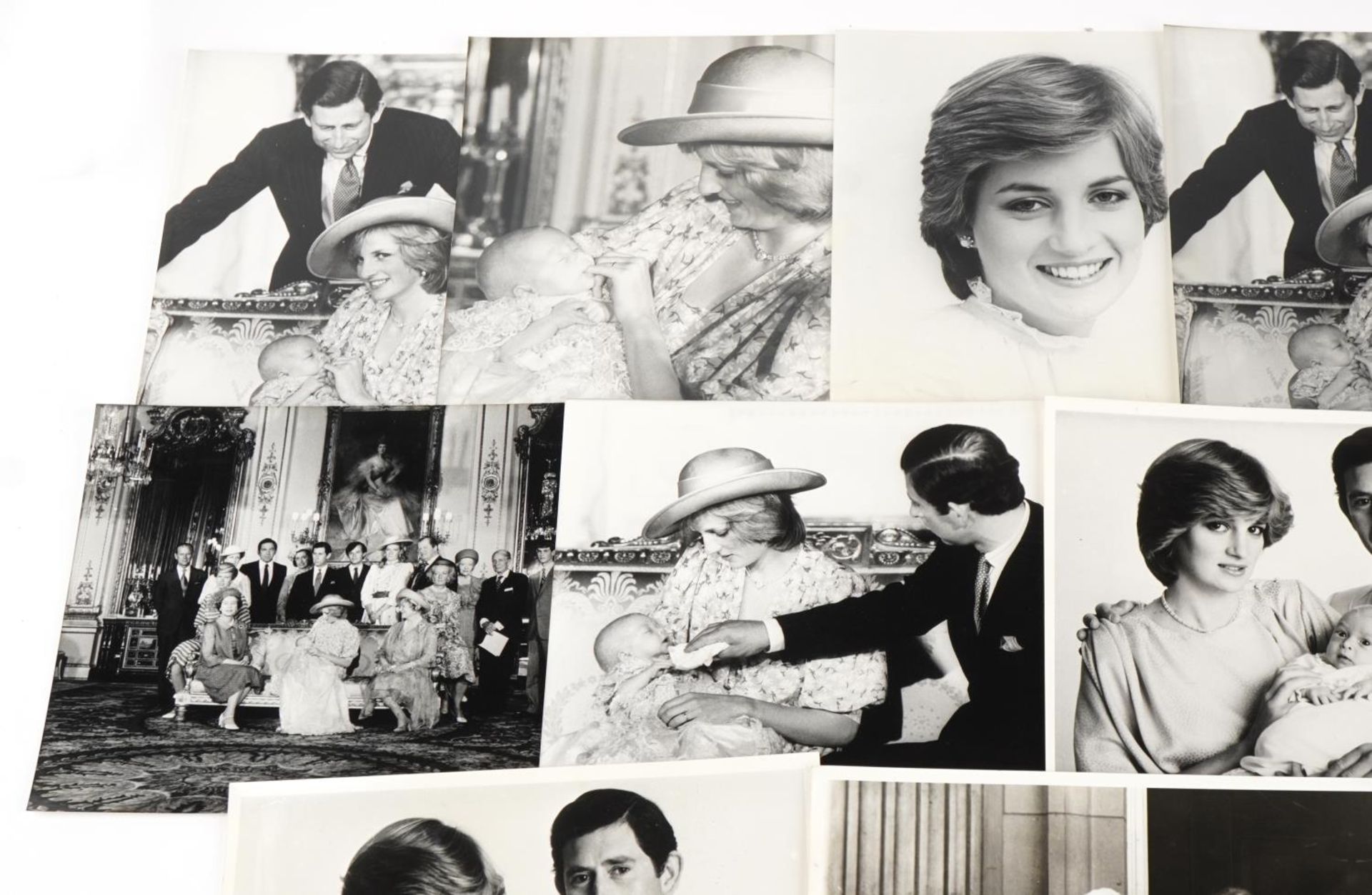 Royal interest Prince of Wales and Lady Diana Spencer black and white wedding press photographs - Image 2 of 8