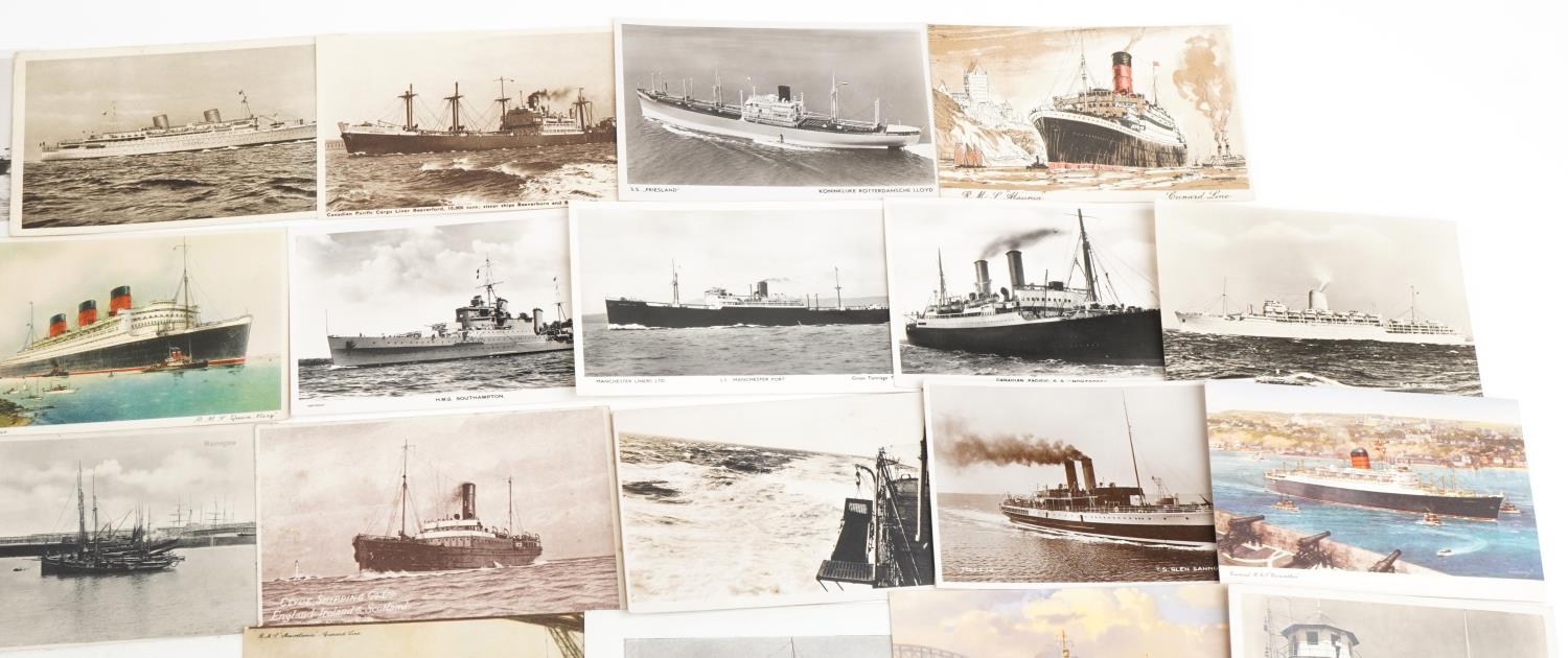 Collection of shipping interest postcards, some real photographic, including TSS Titanic, White - Image 3 of 5