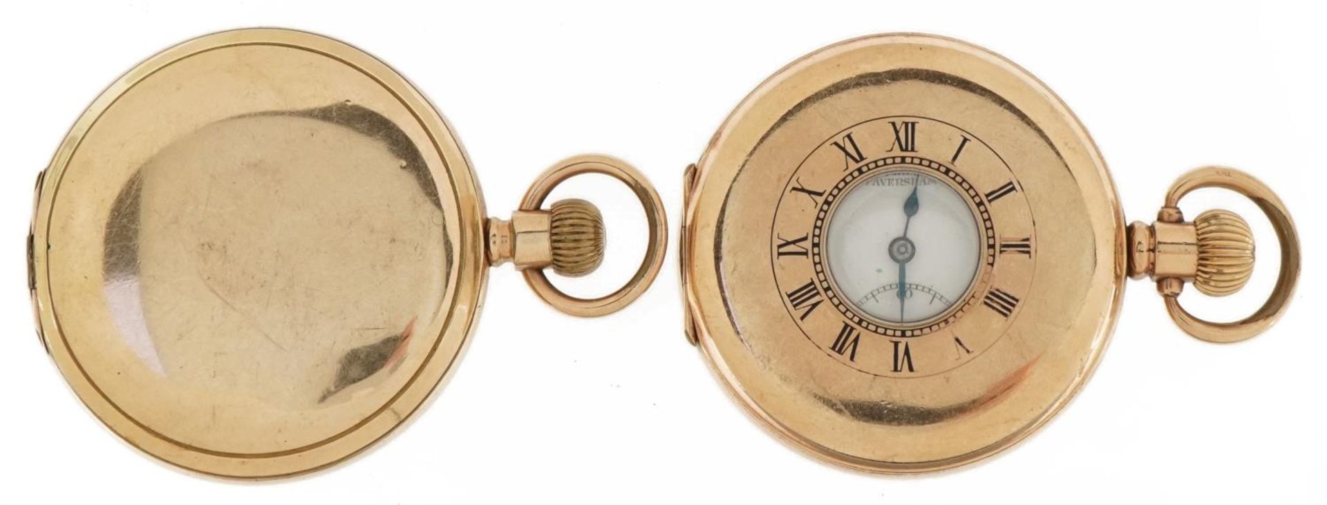Two gentlemen's gold plated pocket watches comprising Waltham Mass full hunter and a half hunter - Bild 2 aus 7