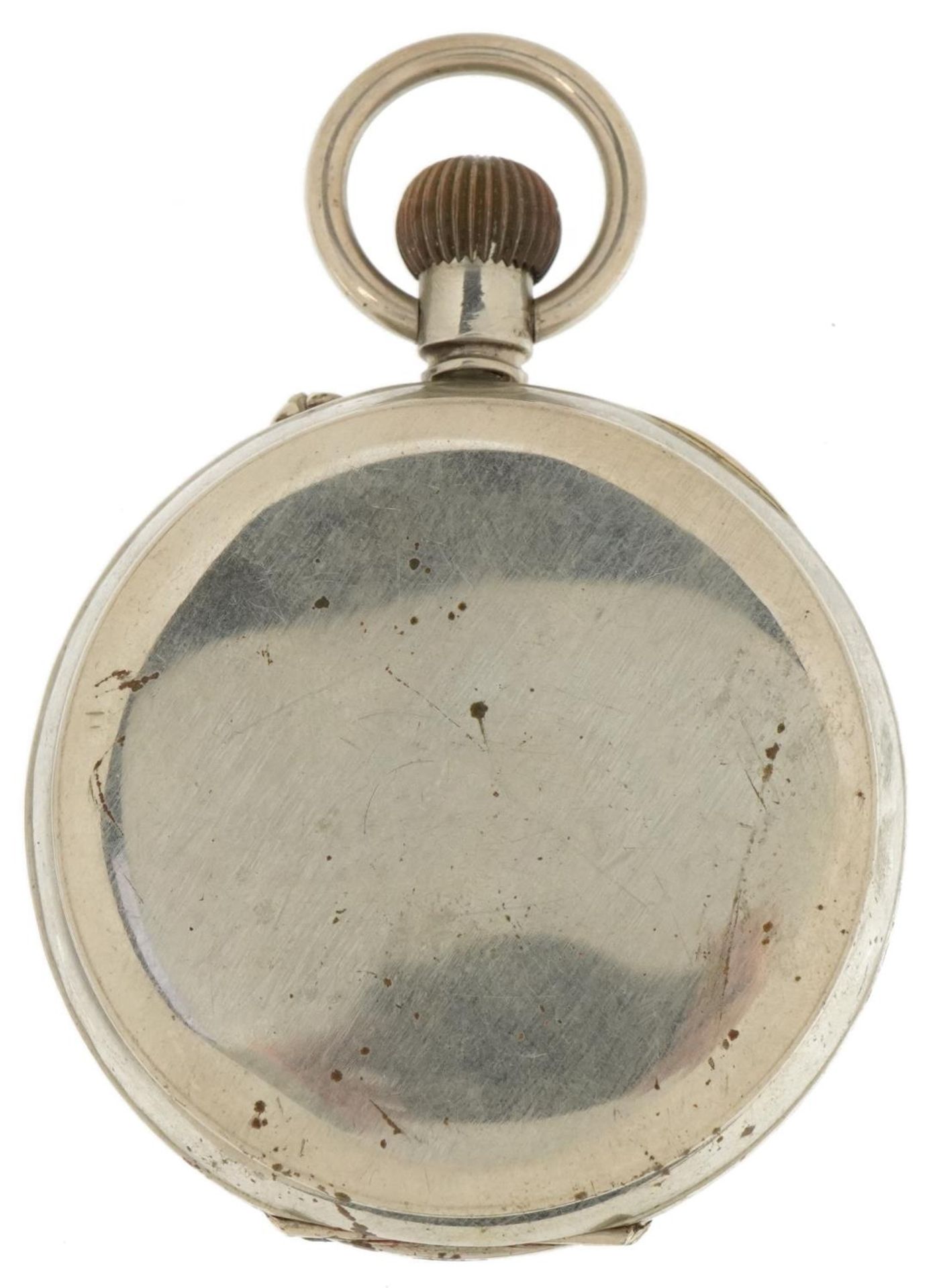 Drew & Co, white metal Goliath pocket watch, the enamelled dial having Roman numerals, 67mm in - Bild 2 aus 4