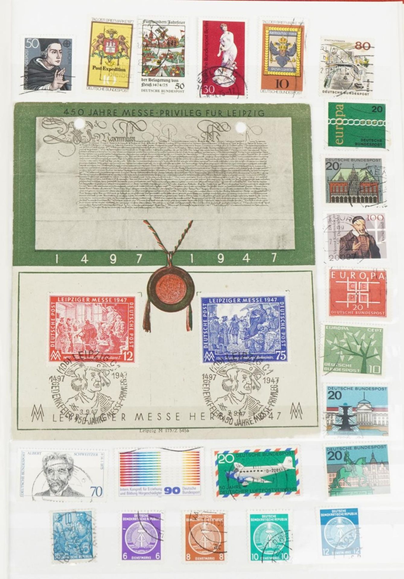 Collection of German stamps arranged in three albums : For further information on this lot please - Image 3 of 12