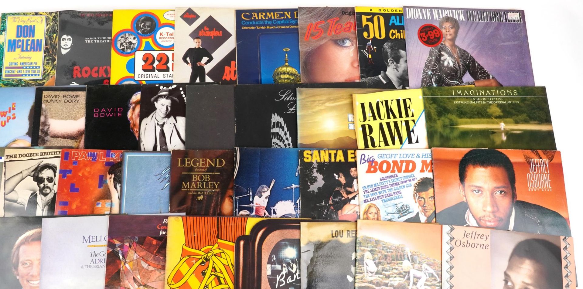 Vinyl LP records including The Eagles, Paul McCartney, The Doobie Brothers, David Bowie, Elton John, - Image 3 of 5