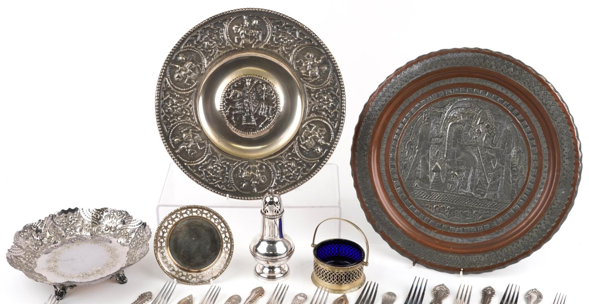19th century and later metalware including aesthetic flatware by John Dixon & Sons and Middle - Image 2 of 3