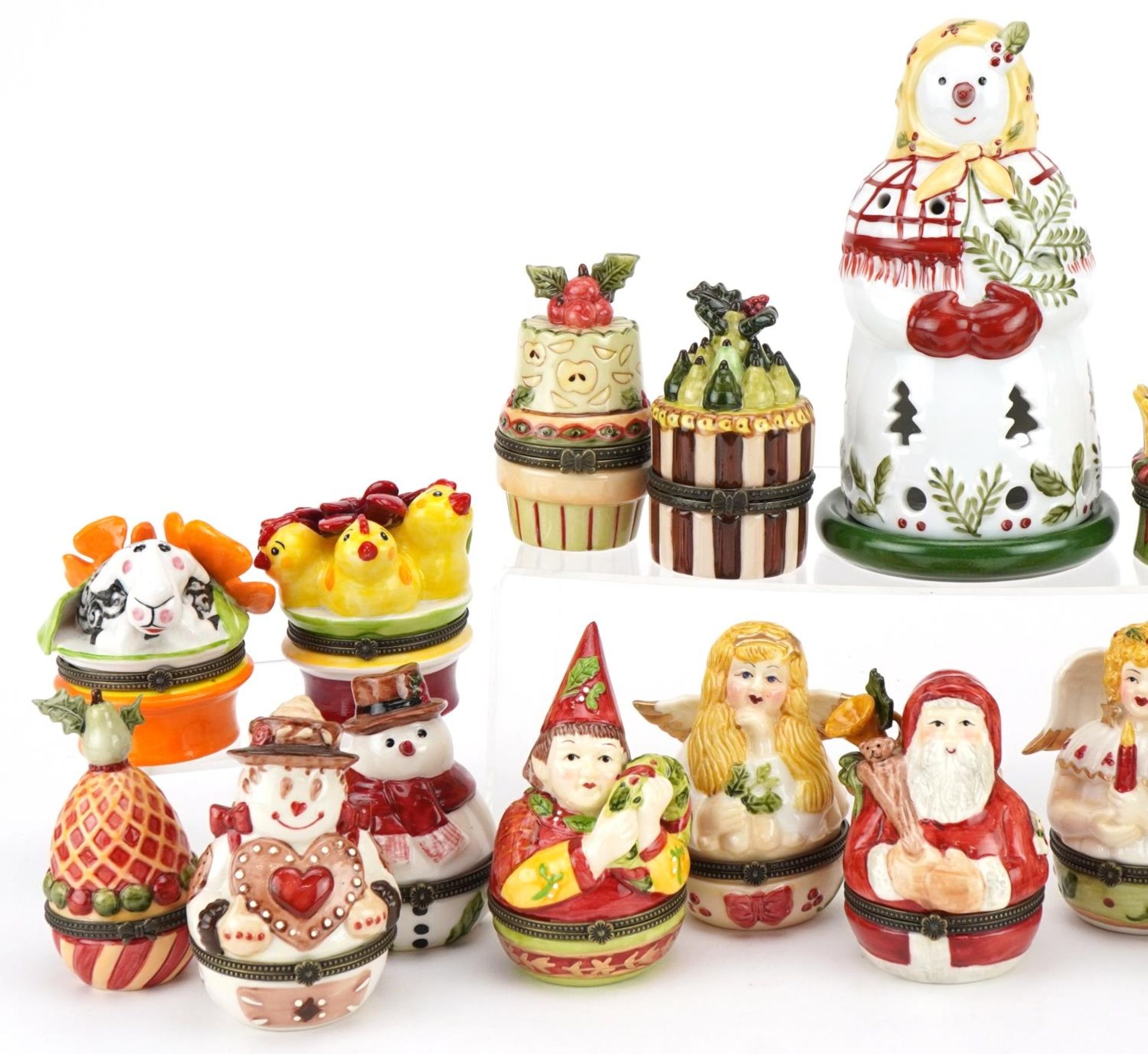 Eighteen Villeroy & Boch trinket boxes including examples in the form of snowmen, Father Christmas - Image 2 of 4