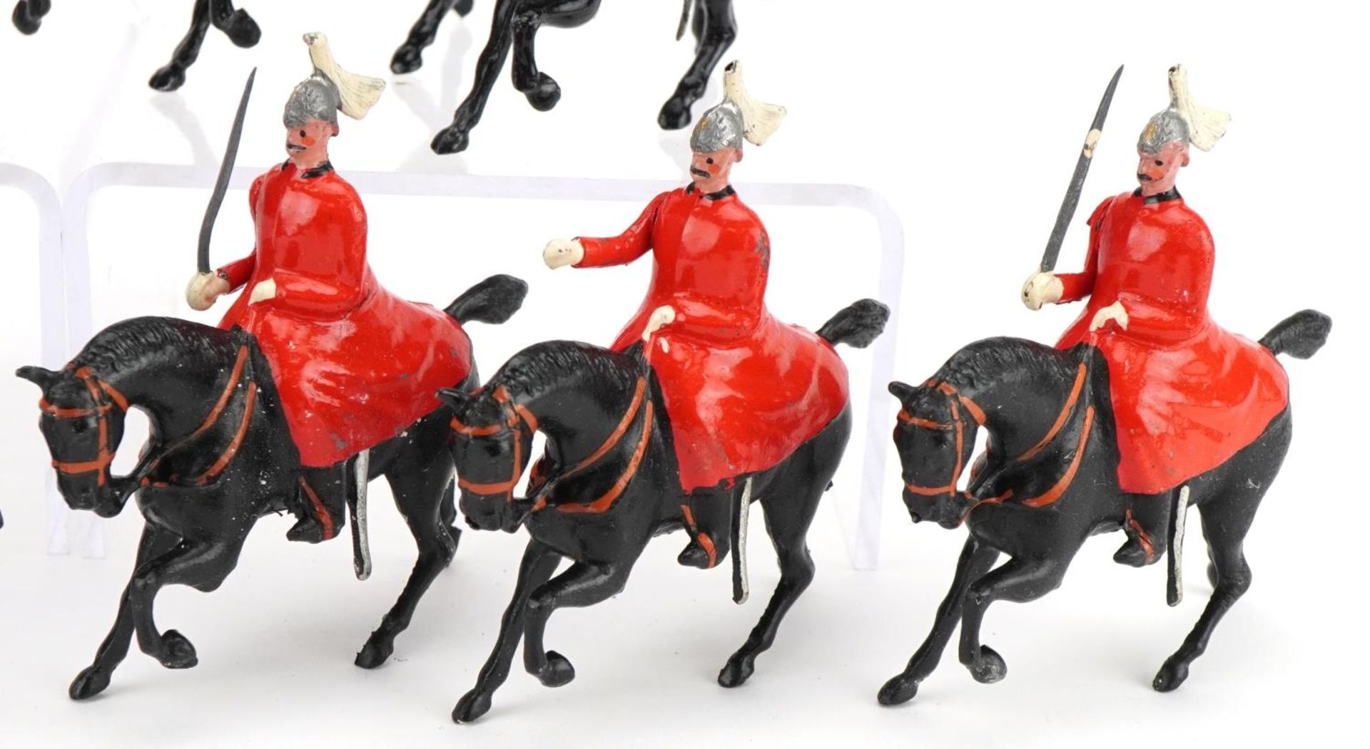 Ten Britains hand painted lead soldiers on horseback including Mounted Life Guards and Royal Horse - Image 5 of 7