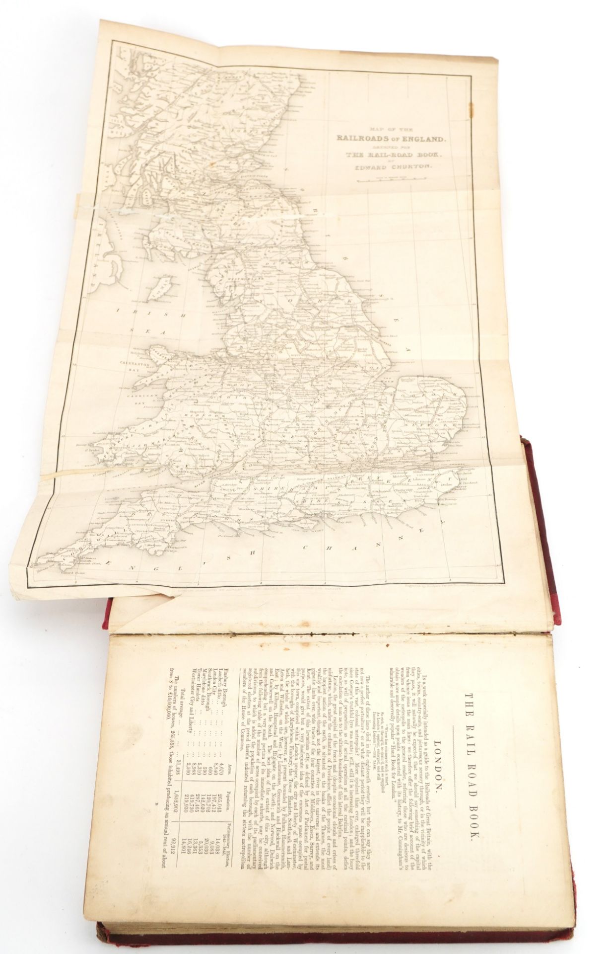 The Rail Road book of England, hardback book by E Churton with fold out map, published London Edward - Bild 2 aus 4