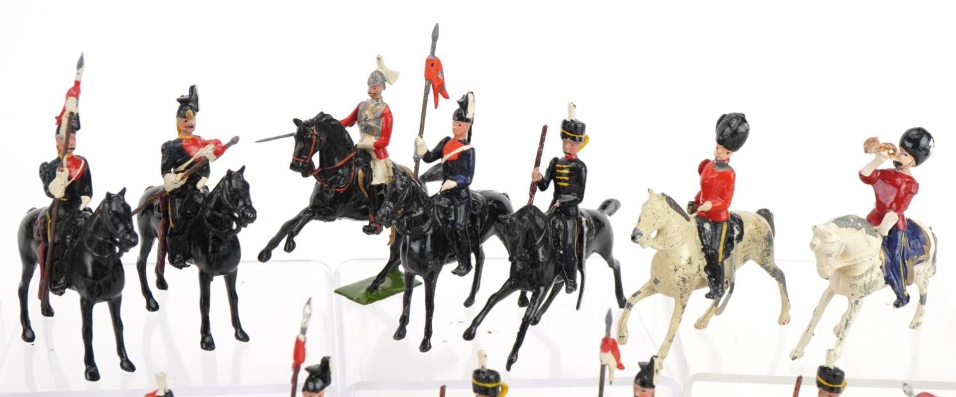 Collection of Britains hand painted lead soldiers on horseback including thirteenth Hussars and - Image 4 of 7