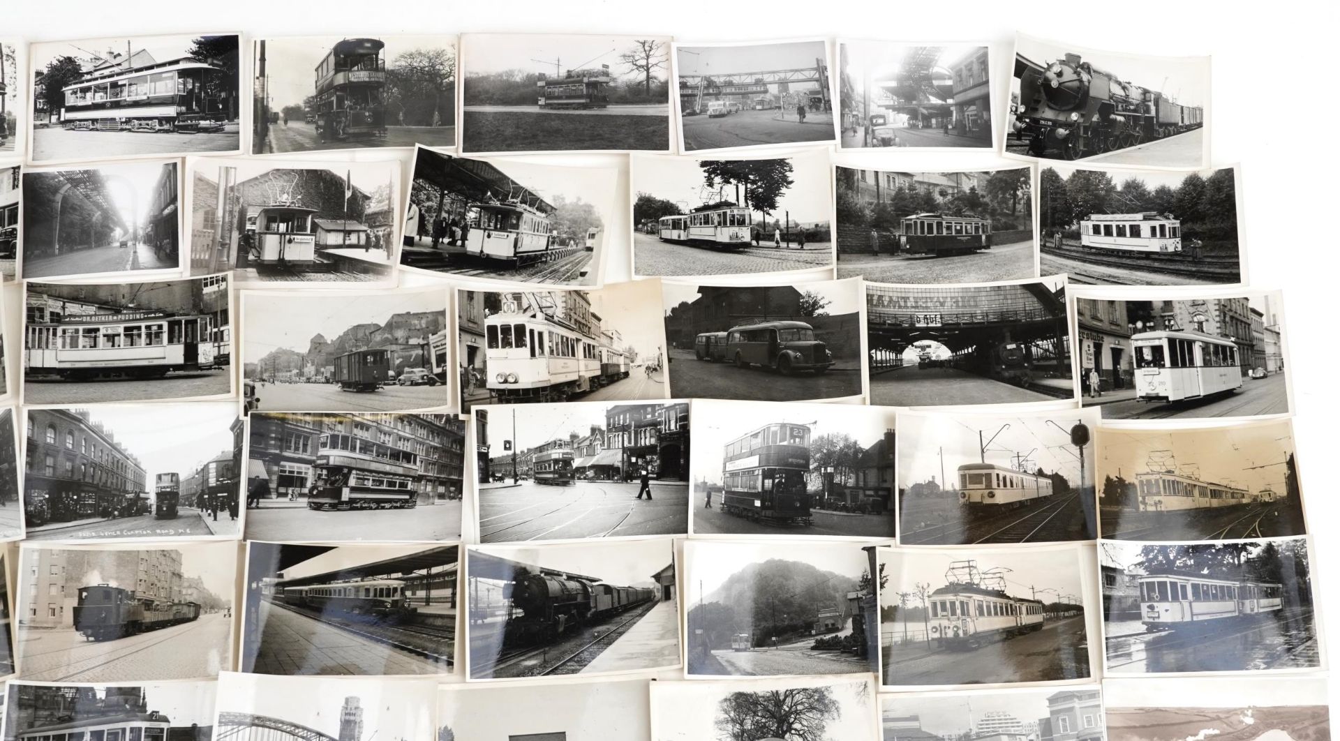 Collection of Mid 20th century tram, railway and shipping interest photographs and postcards - Image 4 of 9