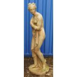 Large garden stoneware figure of Pandora, 118cm high : For further information on this lot please