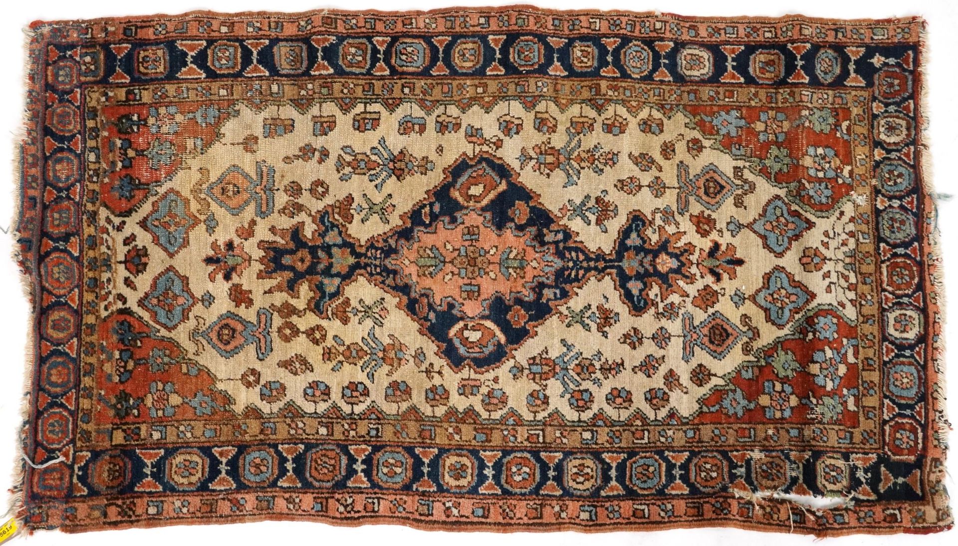 Rectangular Turkish rug with allover geometric and animal design, 200cm x 114cm : For further - Bild 2 aus 13