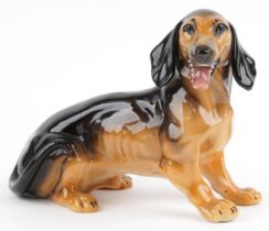 Ronzan, Mid century Italian porcelain dog, incised Ronzan Made in Italy to the base, 31cm in