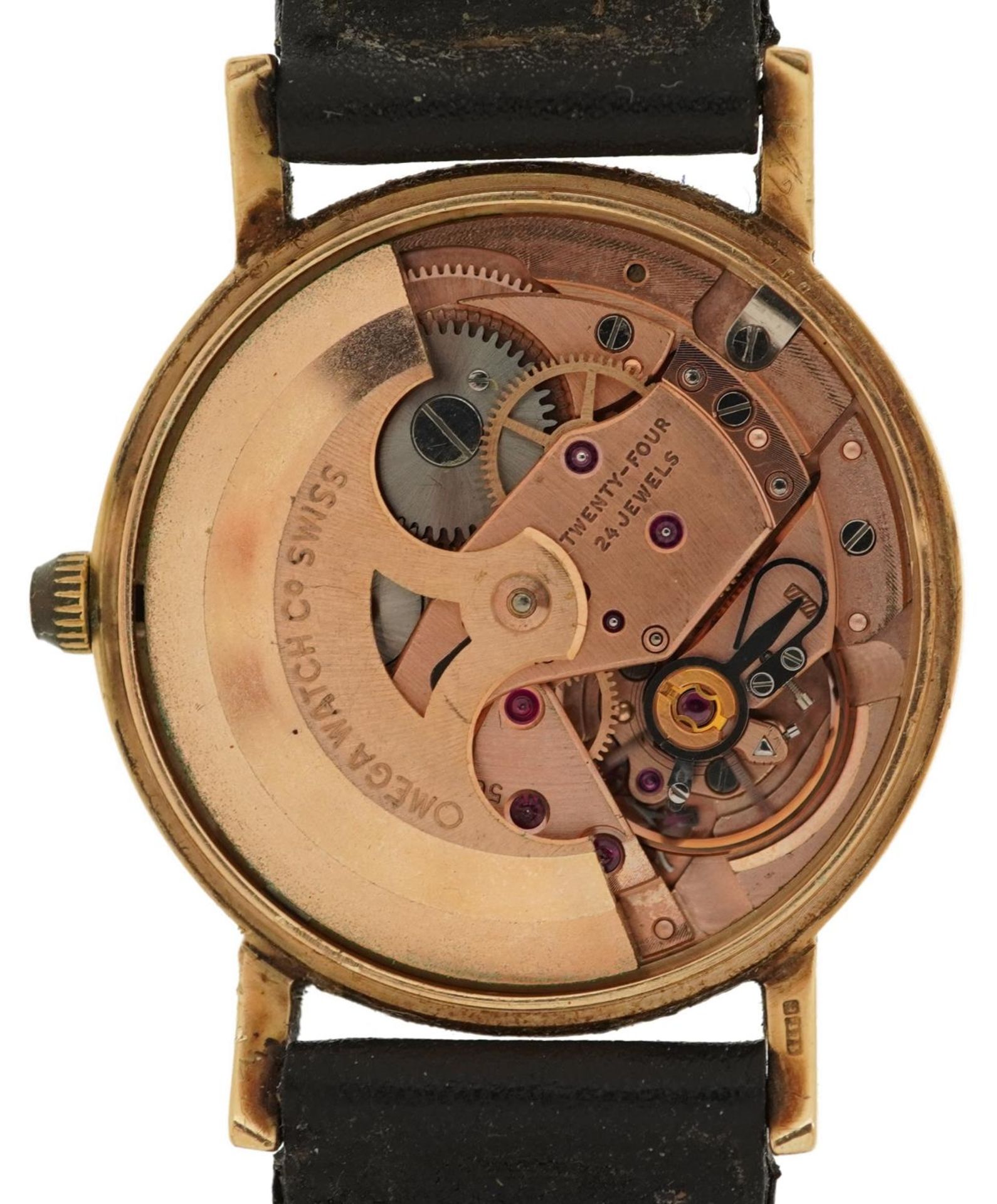 Omega, gentlemen's 9ct gold automatic wristwatch with date aperture, the movement numbered 19664649, - Image 3 of 5