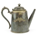 Advertising interest The New Gallery silver plated hot water pot by Walker & Hall, 19cm high : For