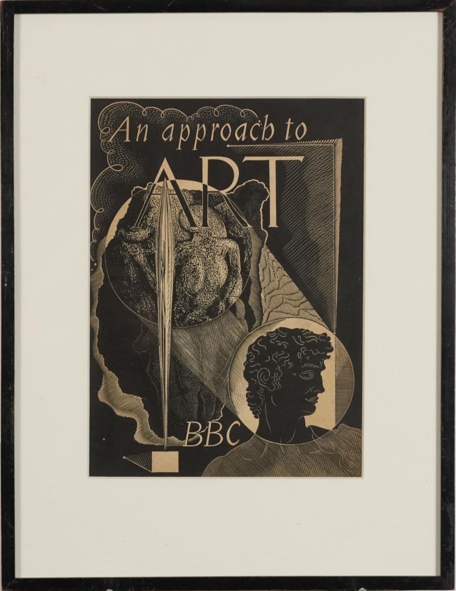 Blair Hughes-Stanton - An Approach to Art, wood engraving, inscribed Published by BBC 1935 verso, - Image 2 of 4