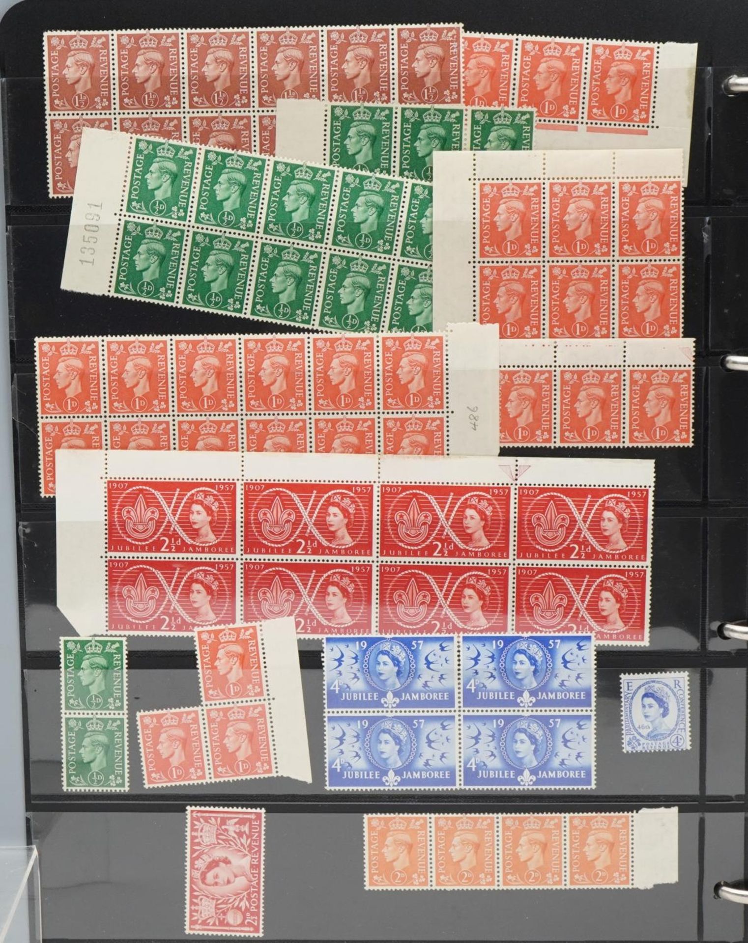 Collection of mint and used Great Britain stamps arranged in three albums : For further - Bild 6 aus 11